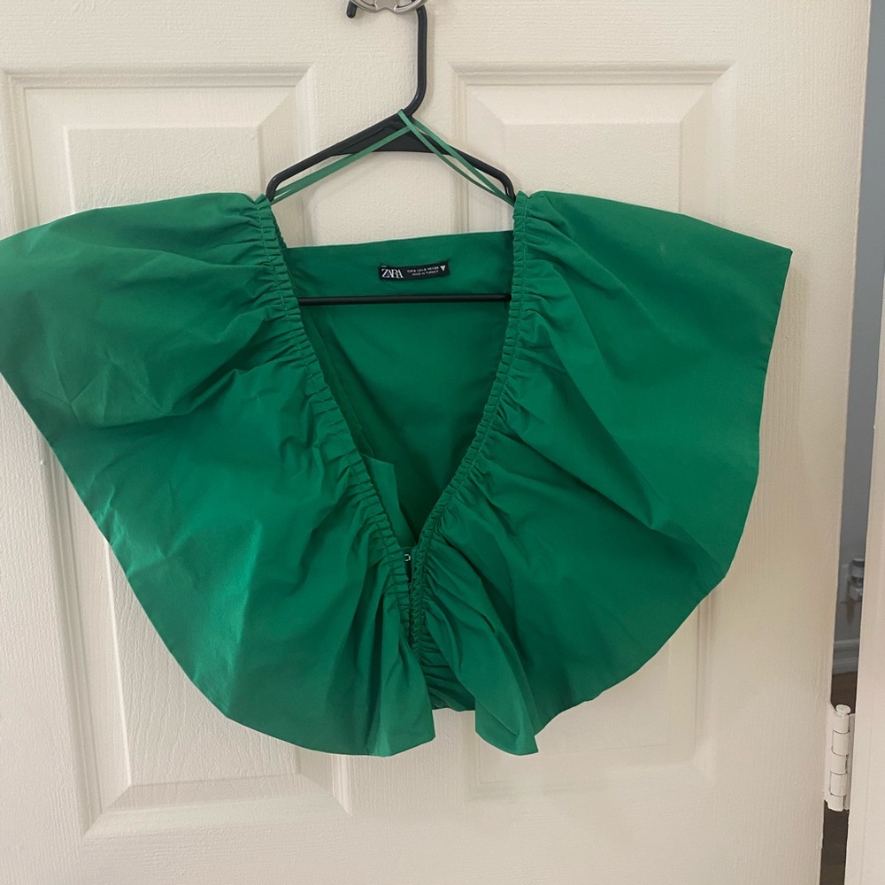 Zara green corset top